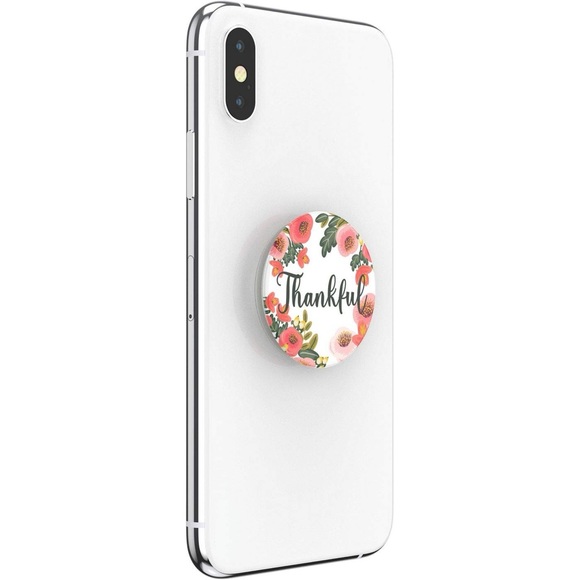 PopSockets PopGrip Cell Phone Grip Stand Floral Thankful - Picture 2 of 7